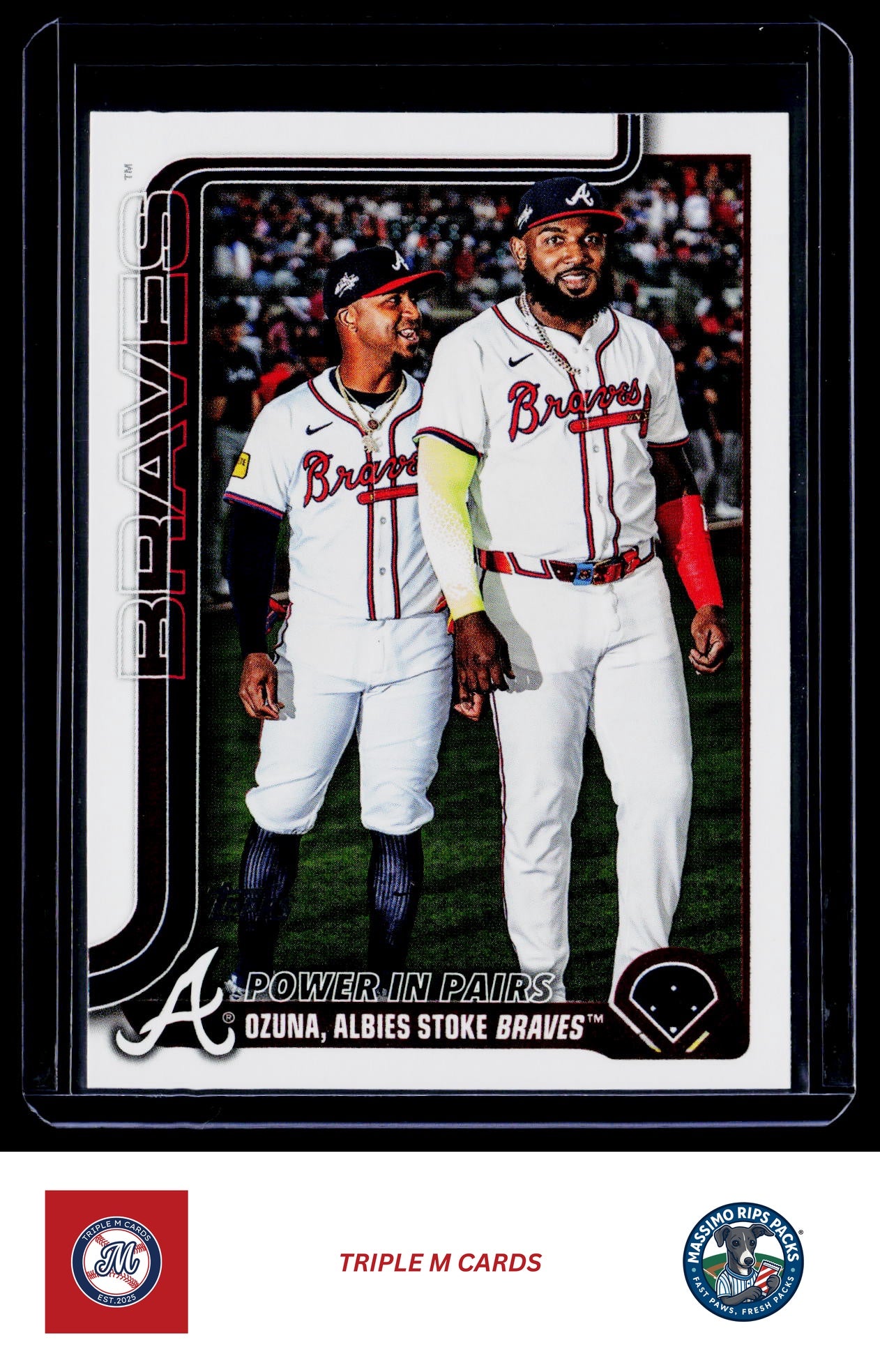 2025 Topps Update #US229 Power In Pairs (Marcell Ozuna / Ozzie Albies)