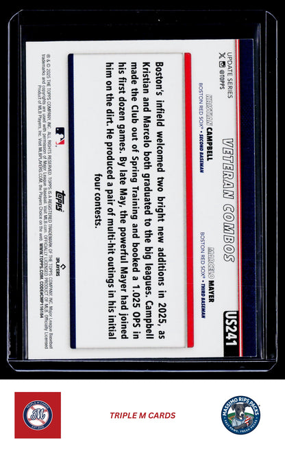 2025 Topps Update #US241 Beantown Boys (Marcelo Mayer / Kristian Campbell)