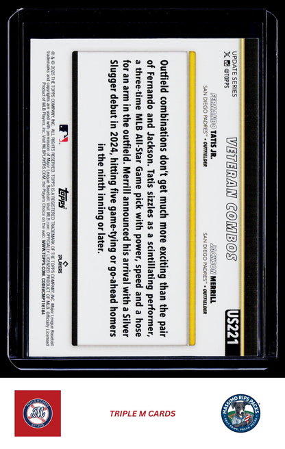 2025 Topps Update #US221 Cool Customers (Jackson Merrill / Fernando Tatis Jr.)