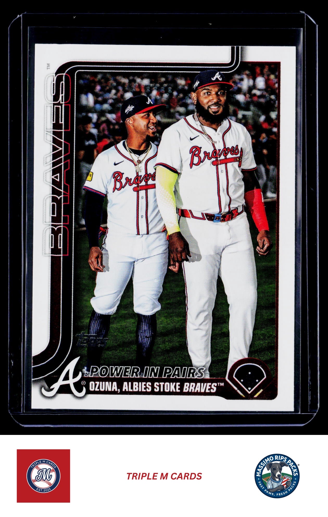 2025 Topps Update #US229 Power In Pairs (Marcell Ozuna / Ozzie Albies)