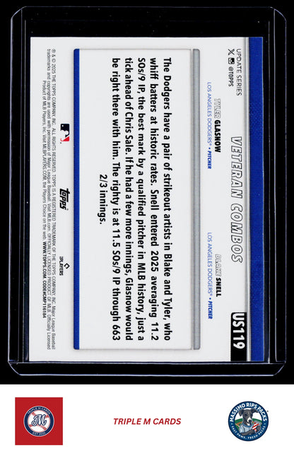 2025 Topps Update #US119 Let 'Em Eat! (Blake Snell / Tyler Glasnow)