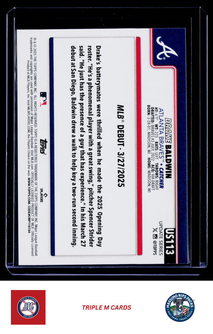 2025 Topps Update #US113 Drake Baldwin