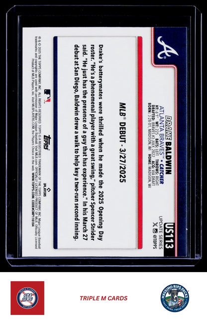 2025 Topps Update #US113 Drake Baldwin