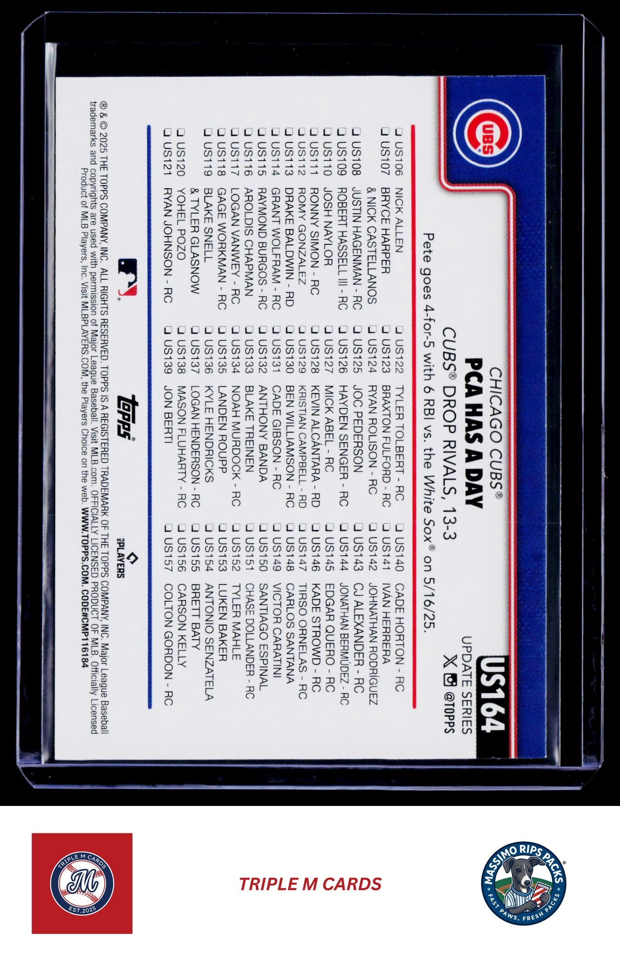 2025 Topps Update #US164 PCA Has A Day