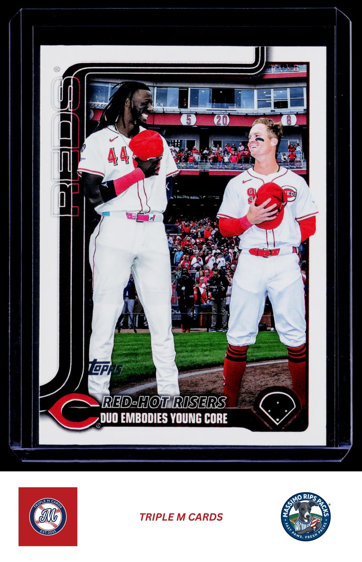 2025 Topps Update #US331 Elly De La Cruz / Matt McLain Rainbow Foil