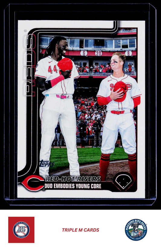 2025 Topps Update #US331 Elly De La Cruz / Matt McLain Rainbow Foil
