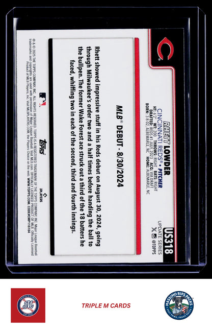 2025 Topps Update #US318 Rhett Lowder