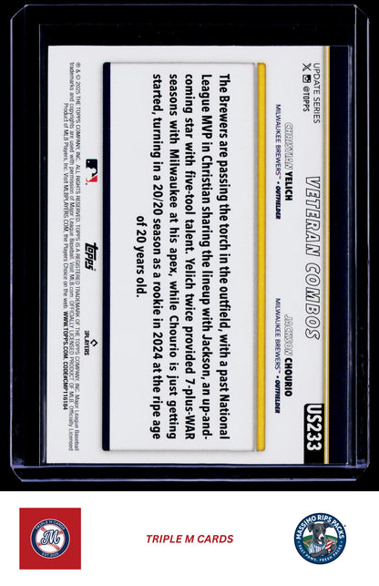 2025 Topps Update #US233 Crew Missiles (Christian Yelich / Jackson Chourio)