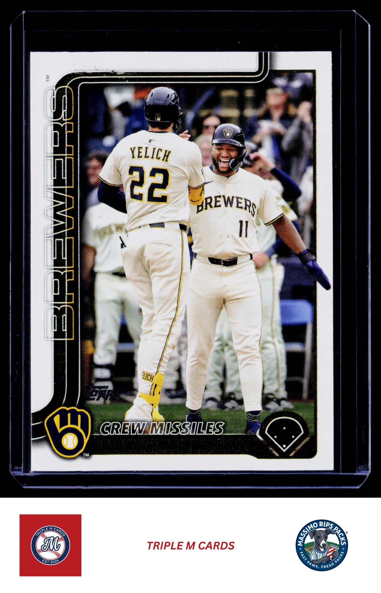 2025 Topps Update #US233 Crew Missiles (Christian Yelich / Jackson Chourio)