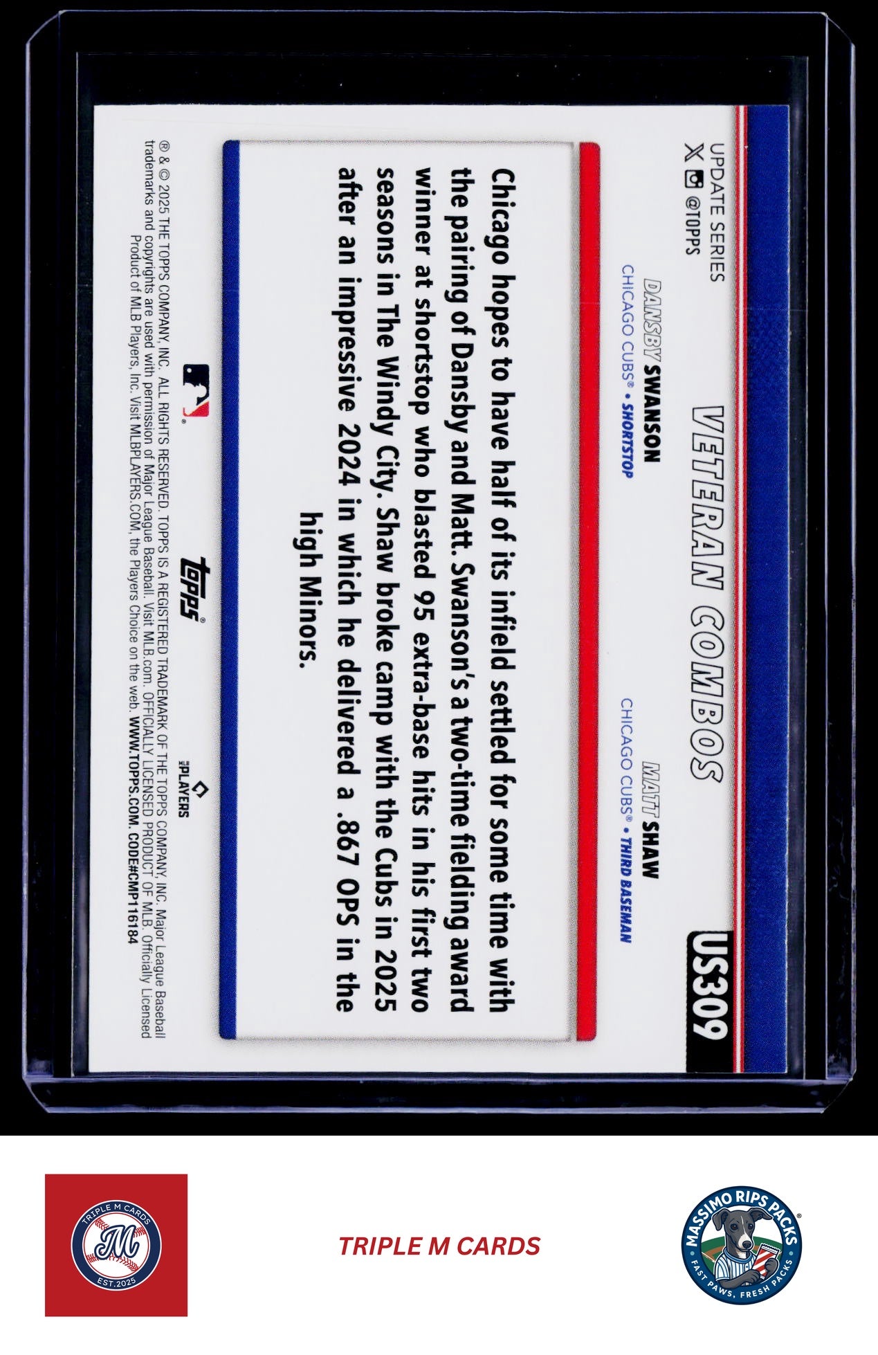 2025 Topps Update #US309 Dirt Dynamos (Dansby Swanson / Matt Shaw)
