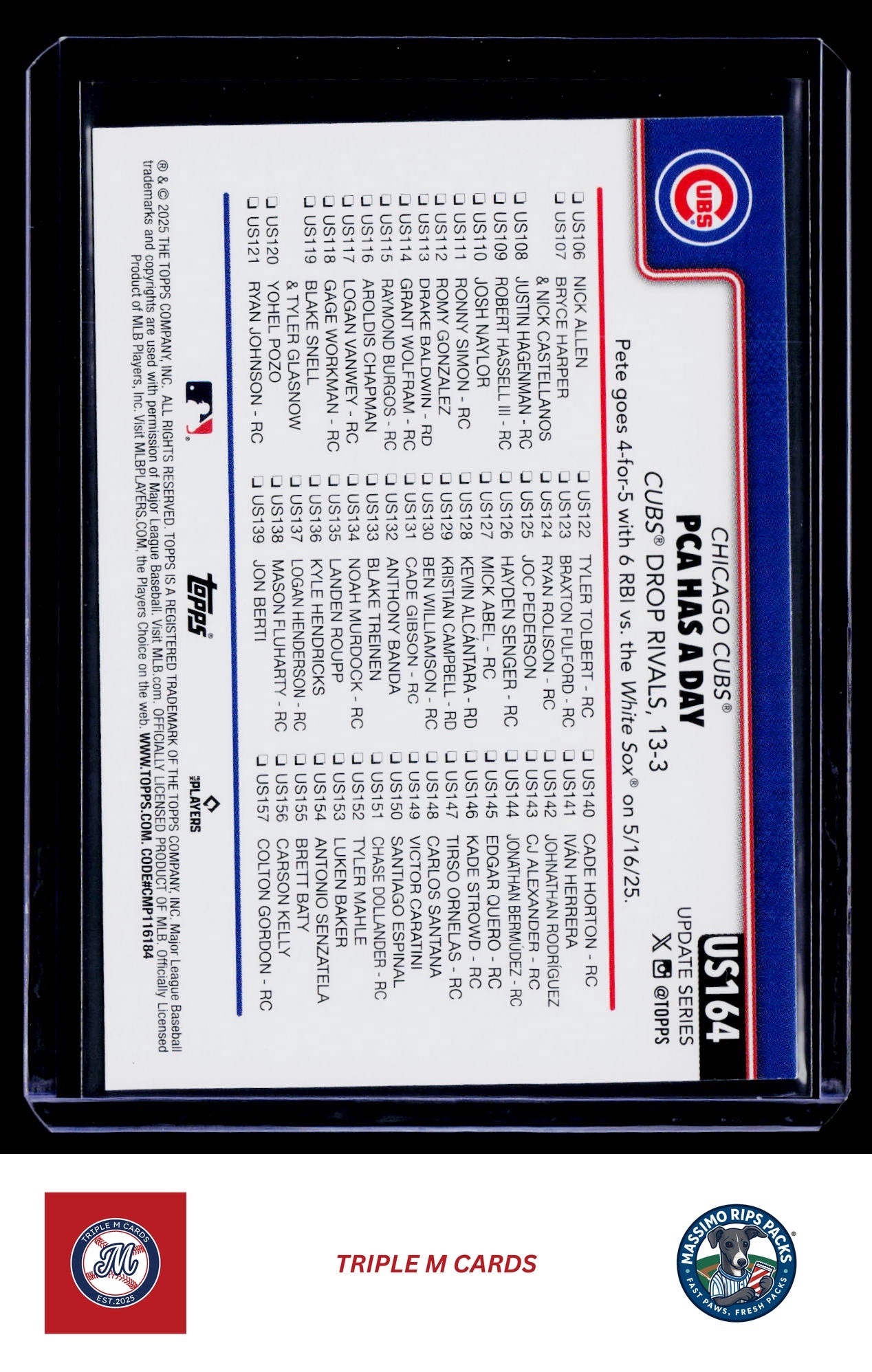 2025 Topps Update #US164 PCA Has A Day