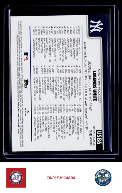 2025 Topps Update #US86 Legends Unite
