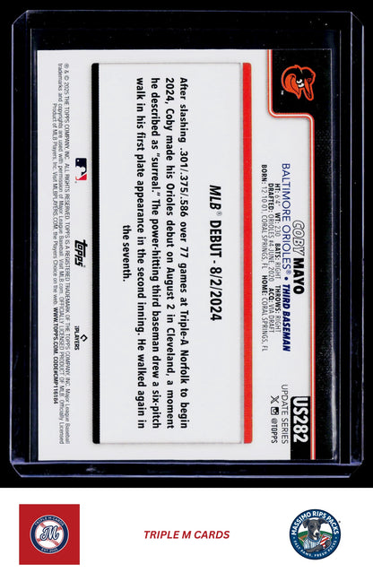 2025 Topps Update #US282 Coby Mayo