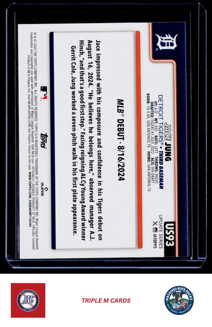 2025 Topps Update #US93 Jace Jung