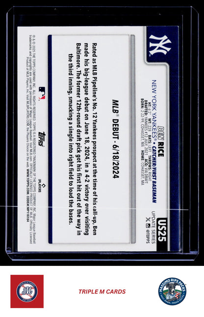 2025 Topps Update #US25 Ben Rice