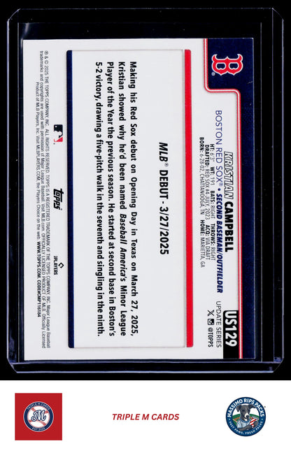 2025 Topps Update #US129 Kristian Campbell
