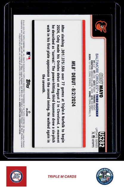 2025 Topps Update #US282 Coby Mayo
