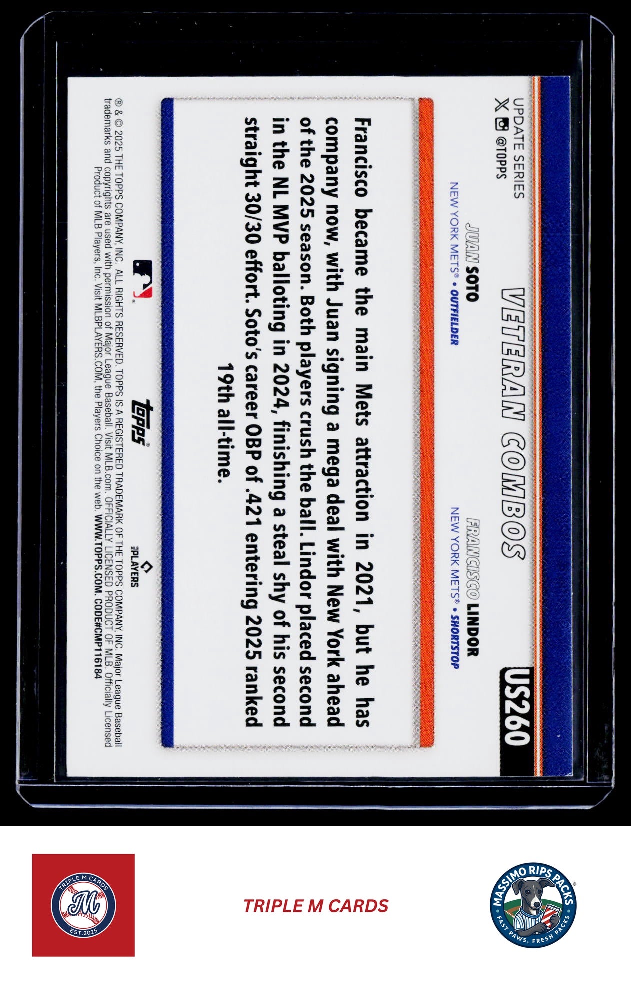 2025 Topps Update #US260 Star-Studded (Francisco Lindor / Juan Soto)
