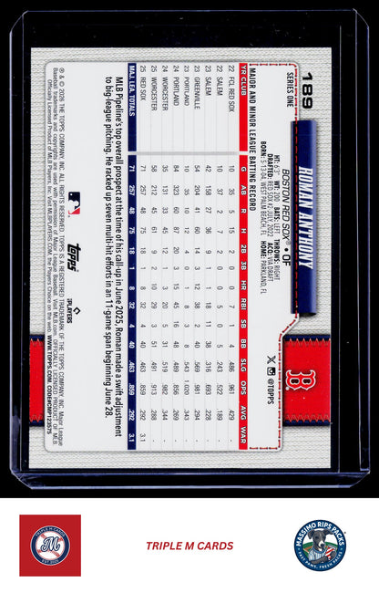 2026 Topps #189 Roman Anthony Super Box Companion Cards