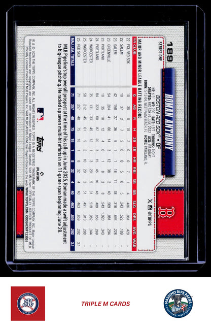 2026 Topps #189 Roman Anthony