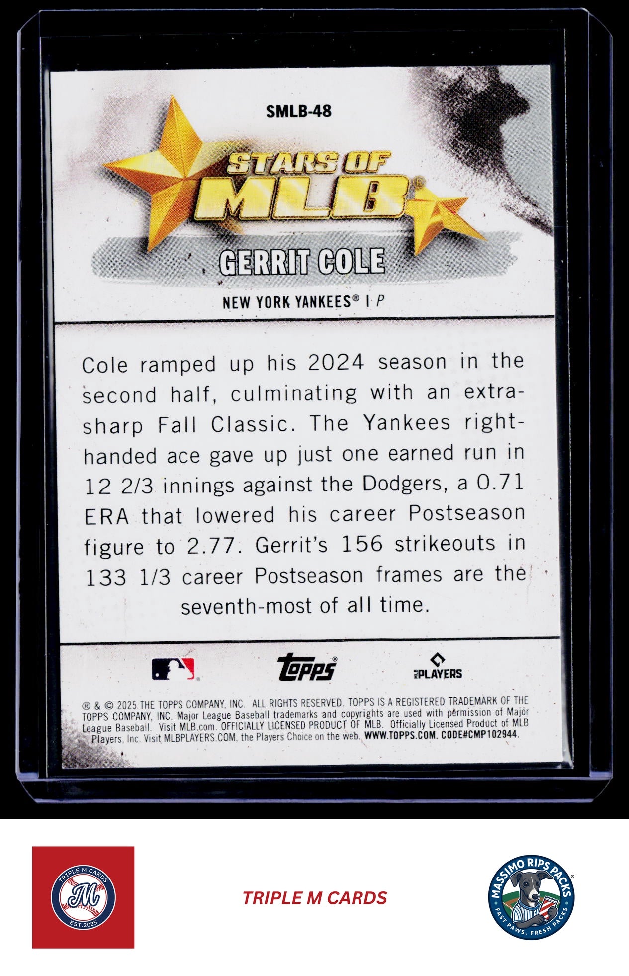 2025 Topps #SMLB-48 Gerrit Cole Stars of MLB