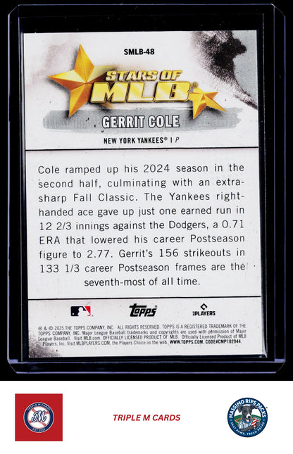 2025 Topps #SMLB-48 Gerrit Cole Stars of MLB