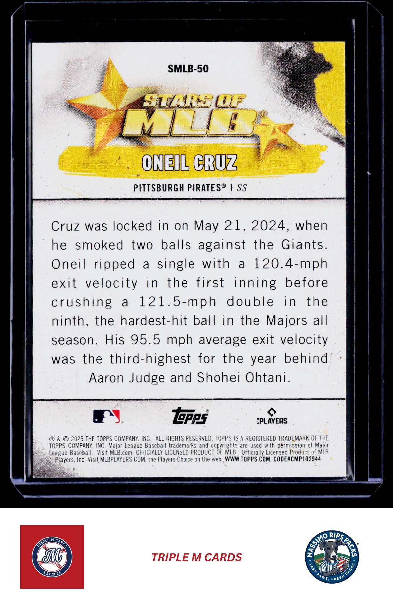 2025 Topps #SMLB-50 Oneil Cruz Stars of MLB