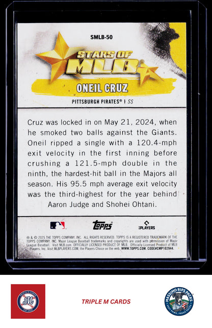 2025 Topps #SMLB-50 Oneil Cruz Stars of MLB