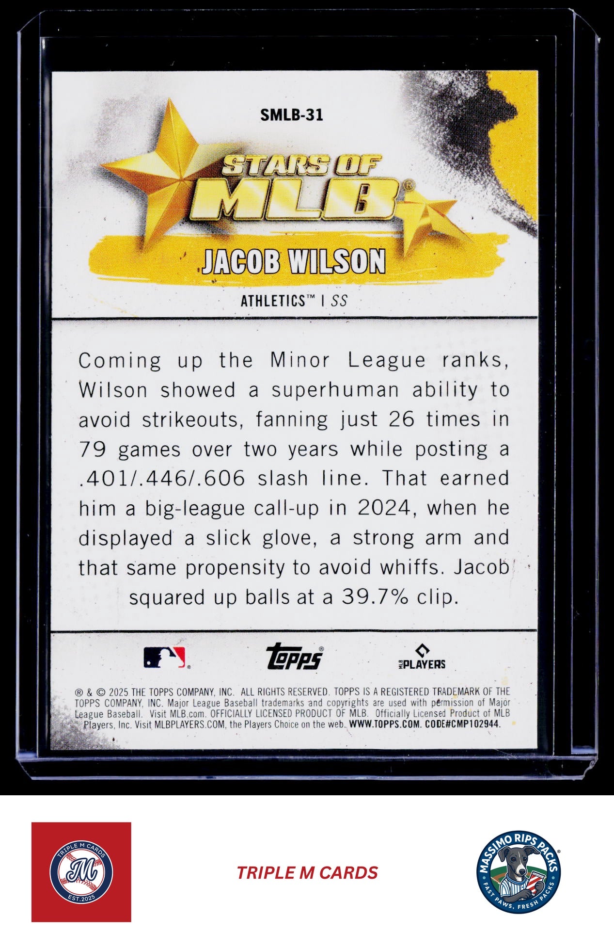 2025 Topps #SMLB-31 Jacob Wilson Stars of MLB