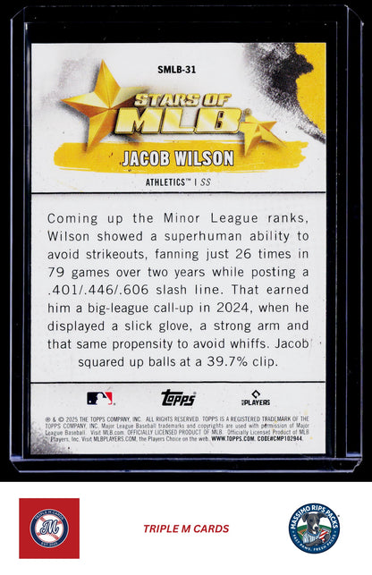 2025 Topps #SMLB-31 Jacob Wilson Stars of MLB