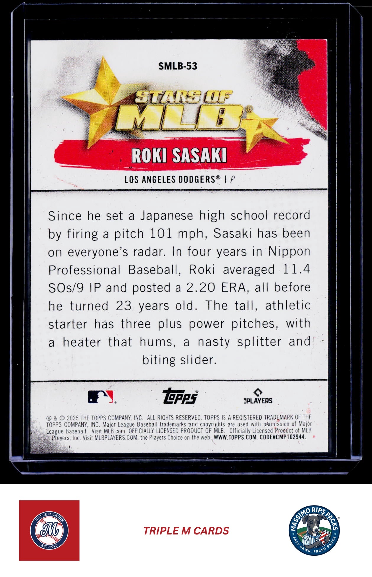 2025 Topps #SMLB-53 Roki Sasaki Stars of MLB
