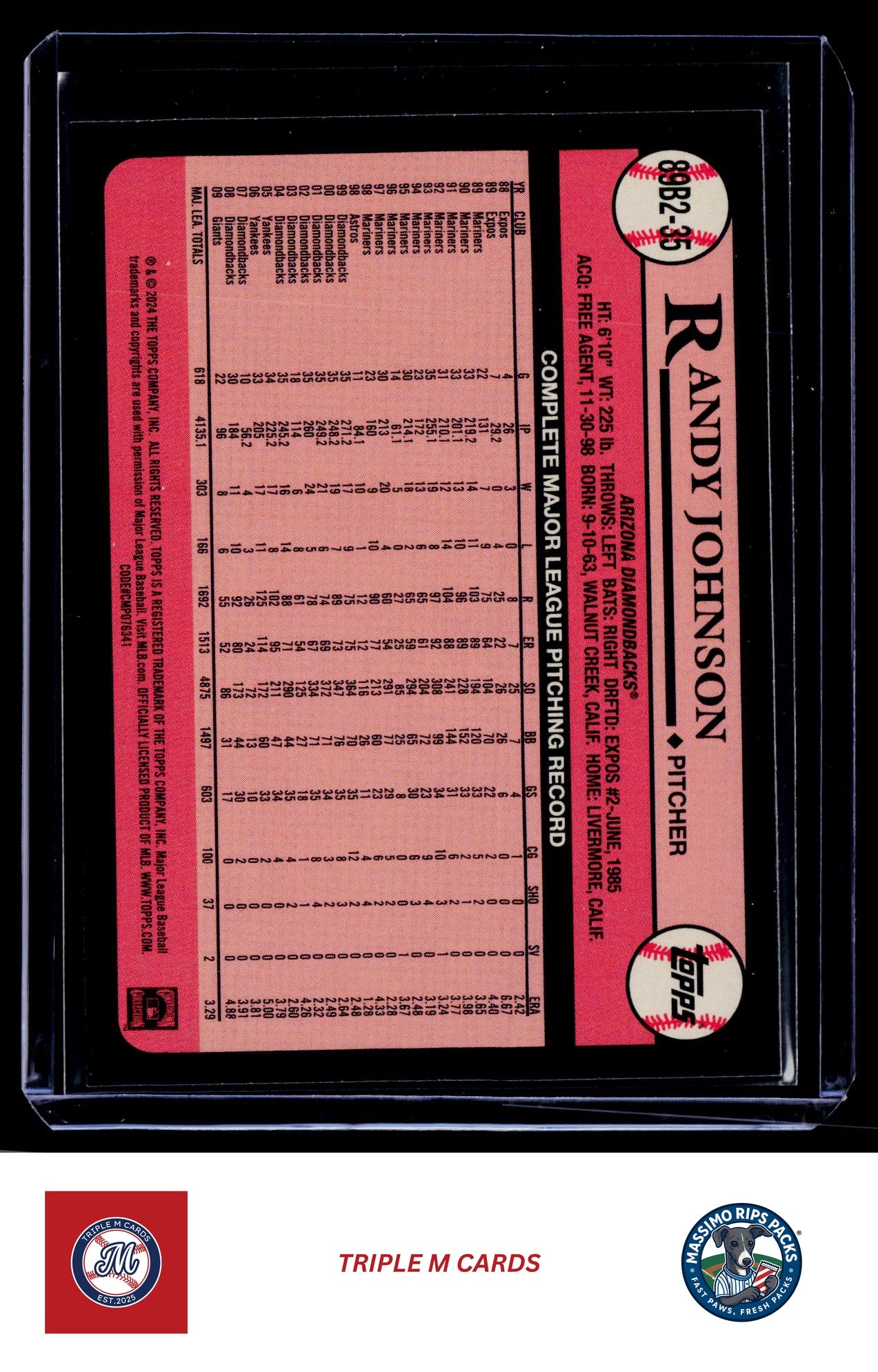 2024 Topps #89B2-35 Randy Johnson