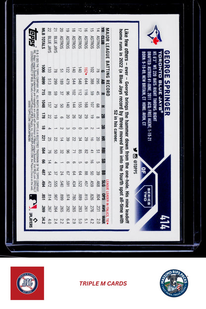 2023 Topps Toronto Blue Jays #TOR-11 George Springer