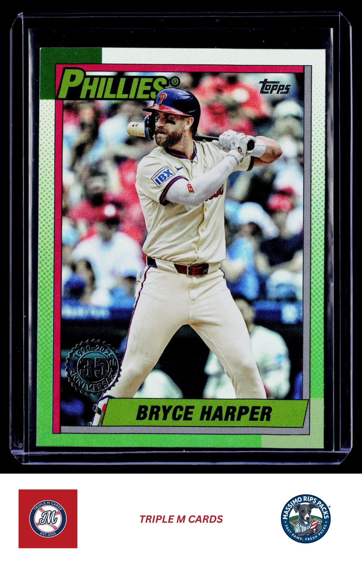 2025 Topps Update #U90-15 Bryce Harper 1990 Topps Baseball 35th Anniversary