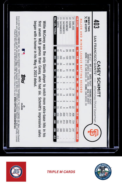 2024 Topps #403 Casey Schmitt