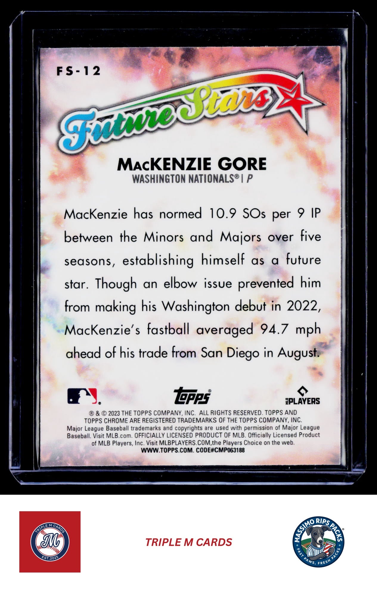 2023 Topps Chrome #FS-12 MacKenzie Gore Future Stars