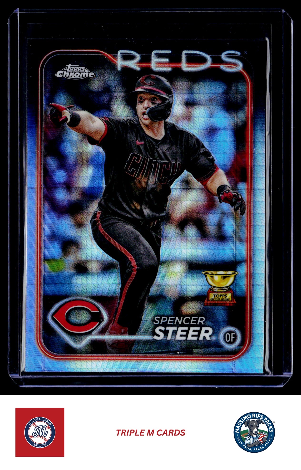 2024 Topps Chrome #104 Spencer Steer Refractors