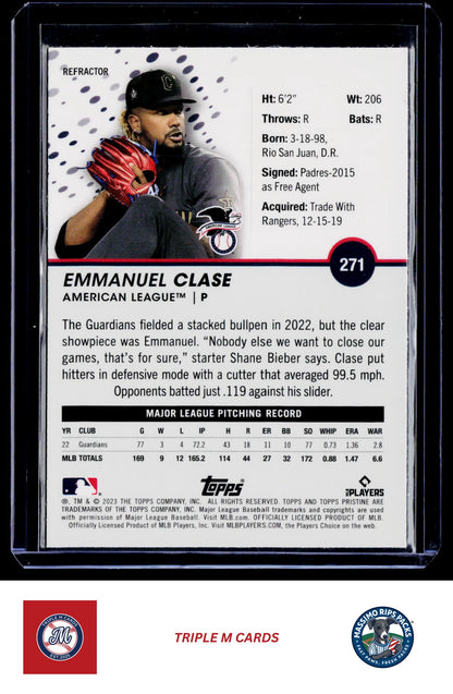 2023 Topps Pristine #271 Emmanuel Clase Refractor
