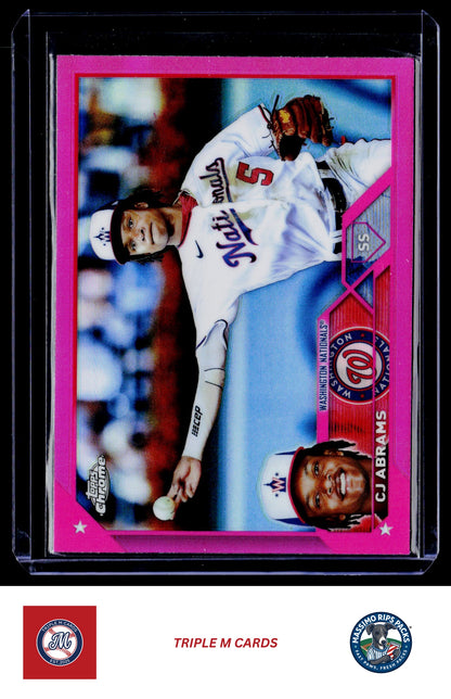 2023 Topps Chrome #185 CJ Abrams Pink Refractors
