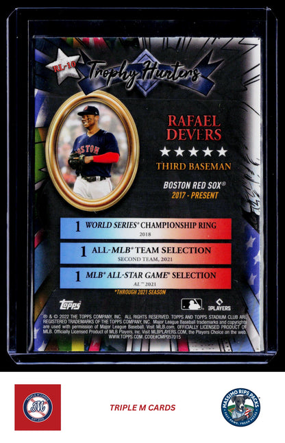 2022 Stadium Club Chrome #RL-10 Rafael Devers Trophy Hunters