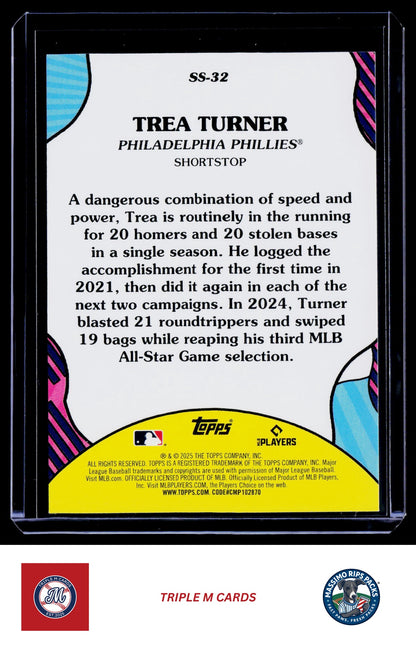 2025 Topps #SS-32 Trea Turner Summer Superstars