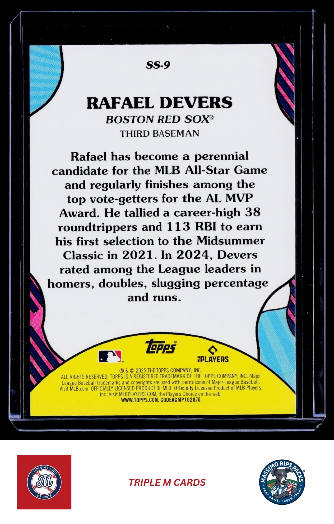 2025 Topps #SS-9 Rafael Devers Summer Superstars