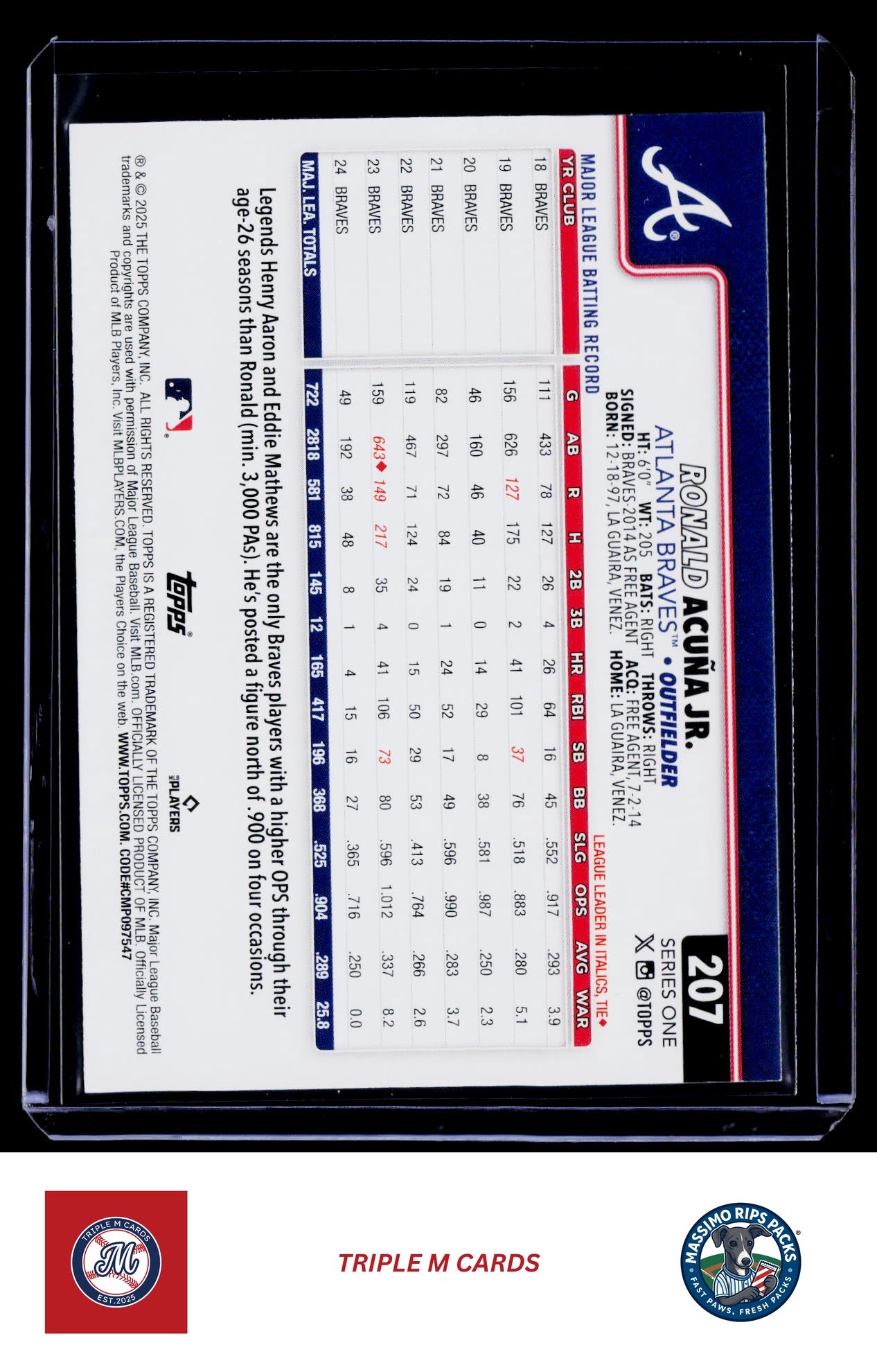 2025 Topps #207 Ronald Acuña Jr.