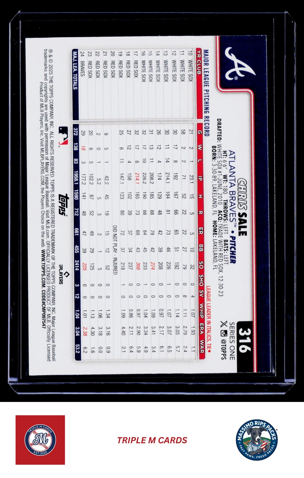 2025 Topps #316 Chris Sale