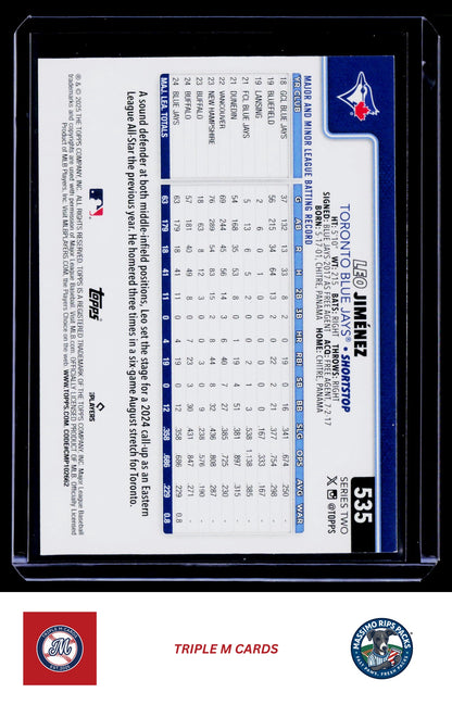 2025 Topps #535 Leo Jiménez