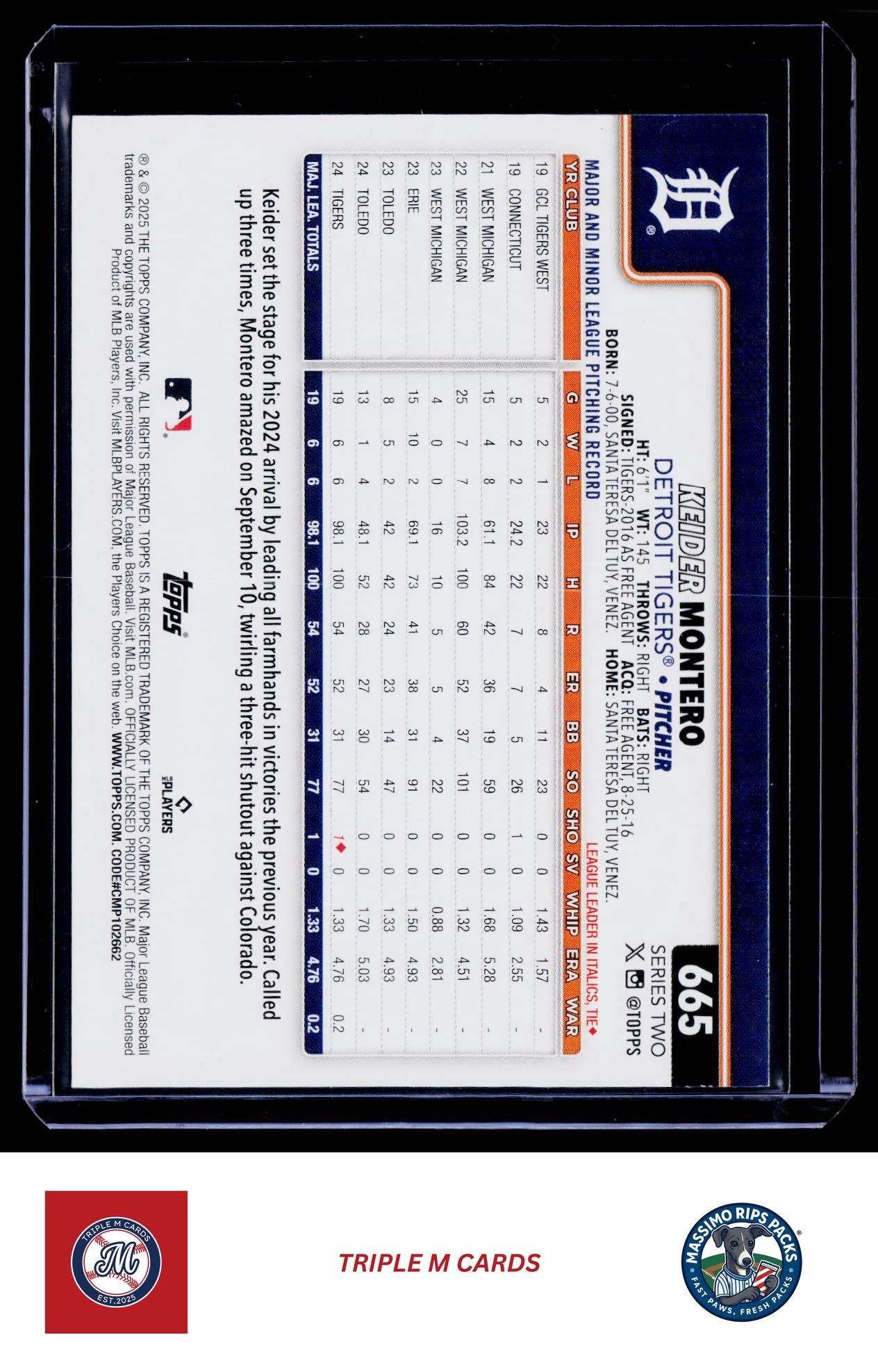 2025 Topps #665 Keider Montero