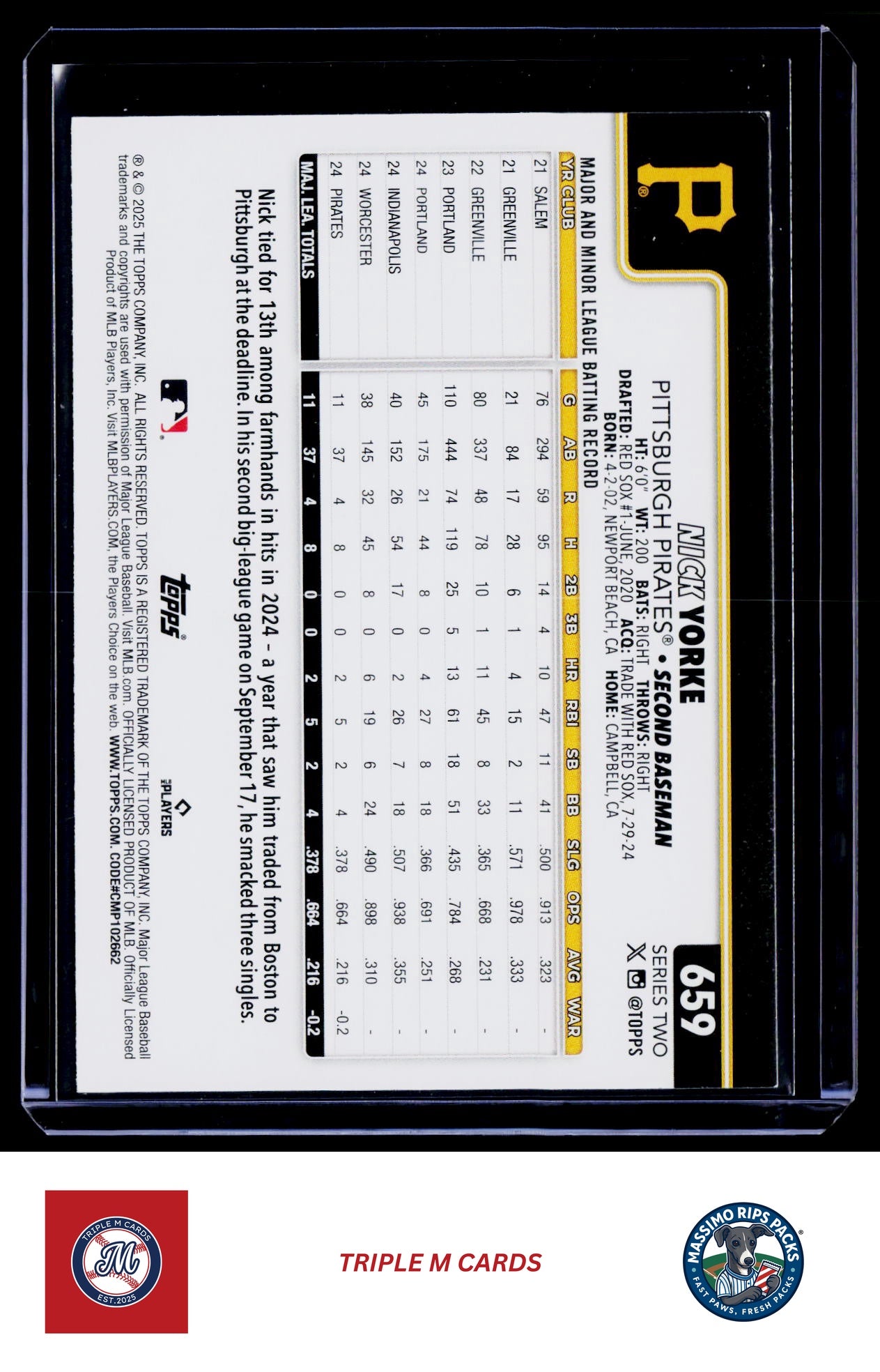 2025 Topps #659 Nick Yorke