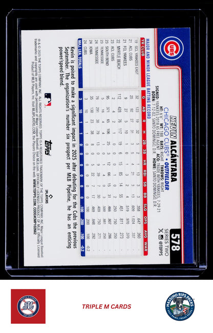 2025 Topps #578 Kevin Alcántara
