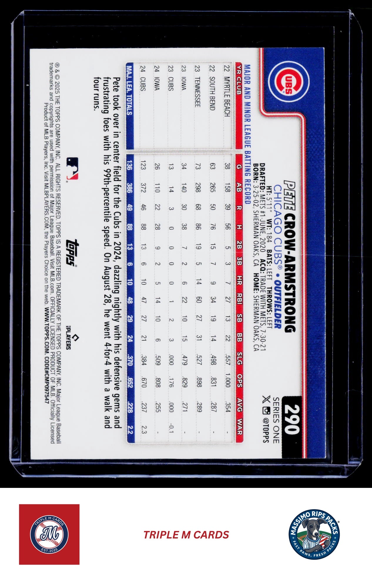 2025 Topps #290 Pete Crow-Armstrong