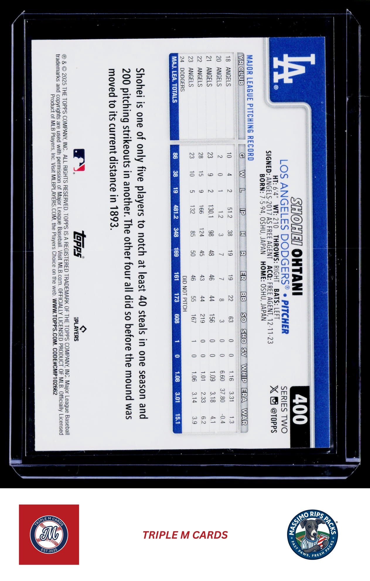 2025 Topps #400 Shohei Ohtani